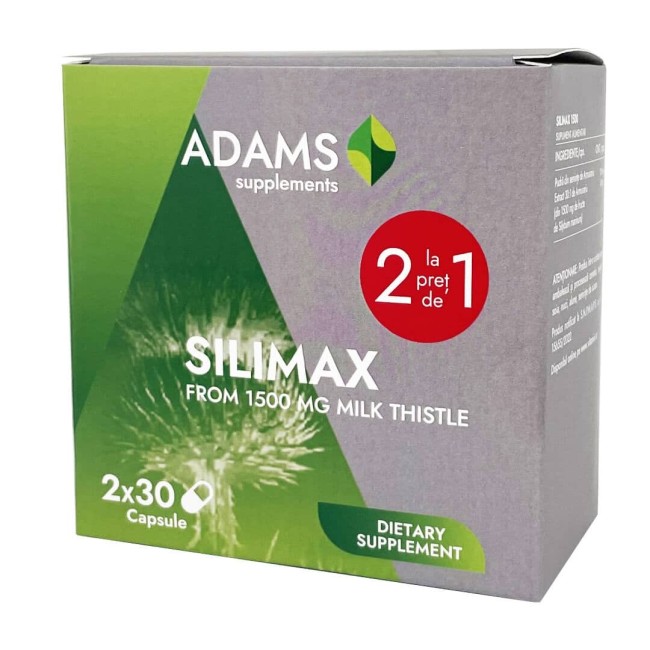 Pachet Silimax 1500mg 30cps Adams 1+1 GRATUIT